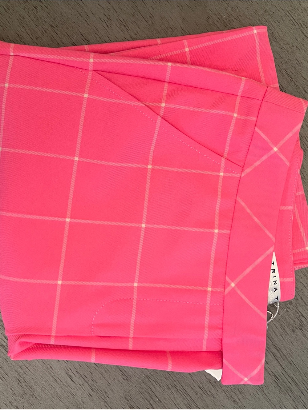 Trina Turk Pink Windowpane Boot-Cut Pants - Picture 5 of 7